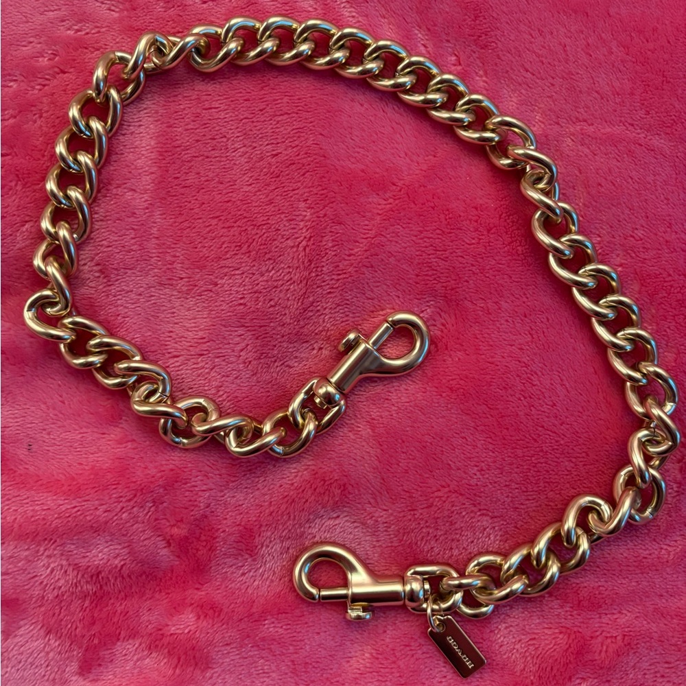 Coach gold purse chain